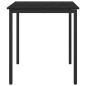 Preview: Esstische 70 x 70 x 75 cm Holzwerkstoff Schwarz Eichen-Optik