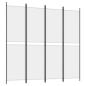 Preview: 4-tlg. Paravent Weiß 200x200 cm Stoff