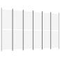 Preview: 6-tlg. Paravent Weiß 300x200 cm Stoff