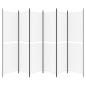 Preview: 6-tlg. Paravent Weiß 300x200 cm Stoff