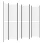 Preview: 6-tlg. Paravent Weiß 300x200 cm Stoff