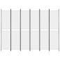 Preview: 6-tlg. Paravent Weiß 300x220 cm Stoff