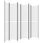 Preview: 6-tlg. Paravent Weiß 300x220 cm Stoff