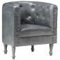 Preview: Sessel Grau Echtleder