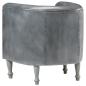 Preview: Sessel Grau Echtleder