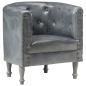 Preview: Sessel Grau Echtleder