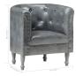 Preview: Sessel Grau Echtleder