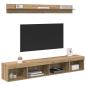 Preview: TV-Wandregal-Set Wandmontiert 5 pcs Artisan-Eiche Holzwerkstoff
