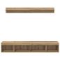 Preview: TV-Wandregal-Set Wandmontiert 5 pcs Artisan-Eiche Holzwerkstoff