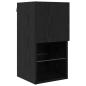 Preview: TV Wand Einheiten mit LED 6 pcs Schwarz Eichen-Optik Holzwerkstoff