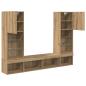 Preview: TV Wand Einheiten mit LED 5 Stück Artisan-Eiche 40,5 x 30 x 102 cm