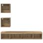 Preview: TV Wand Einheiten mit LED 5 Stück Artisan-Eiche 100 x 30 x 30 cm
