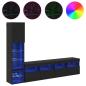 Preview: TV-Wandmöbel Wandmontiert 4 pcs Schwarz Eichen-Optik Holzwerkstoff