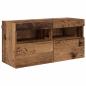 Preview: TV Wand Einheiten mit LED 5 Stück Altholz 80 x 30 x 40 cm Holzwerkstoff