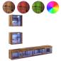Preview: TV Wand Einheiten mit LED Wandmontiert 5 pcs Altholz 100 x 30 x 30 cm