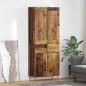 Preview: ARDEBO.de - Highboard mit Schubladen Altholz 69,5 x 34 x 180 cm Holzwerkstoff