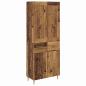 Preview: Highboard mit Schubladen Altholz 69,5 x 34 x 180 cm Holzwerkstoff