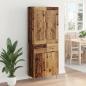 Preview: Highboard mit Schubladen Altholz 69,5 x 34 x 180 cm Holzwerkstoff