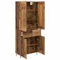 Preview: Highboard mit Schubladen Altholz 69,5 x 34 x 180 cm Holzwerkstoff