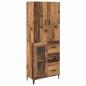 Preview: Highboard Wandmontiert Altholz 69,5 x 34 x 180 cm Holzwerkstoff