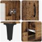 Preview: Highboard Wandmontiert Altholz 69,5 x 34 x 180 cm Holzwerkstoff