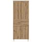 Preview: Highboard Artisan-Eiche 69,5 x 34 x 180 cm Holzwerkstoff