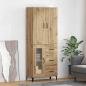 Preview: ARDEBO.de - Highboard Wandmontiert Artisan-Eiche 69,5 x 34 x 180 cm Holzwerkstoff
