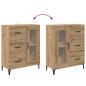 Preview: Highboard Wandmontiert Artisan-Eiche 69,5 x 34 x 180 cm Holzwerkstoff