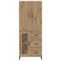 Preview: Highboard Wandmontiert Artisan-Eiche 69,5 x 34 x 180 cm Holzwerkstoff
