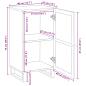 Preview: Sideboard mit Speicher Braun 40 x 33 x 75 cm Massivholz Mango