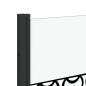 Preview: Duschabtrennung Schwarz und Transparent 130 x 130 cm Gehärtetes Glas