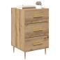 Preview: Nachttisch mit Schubladen Artisan-Eiche 40 x 40 x 66 cm Holzwerkstoff
