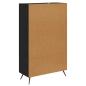 Preview: Highboard Schwarz Eichen-Optik 69,5 x 31 x 115 cm