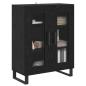 Preview: Sideboard Schwarz Eichen-Optik 69,5 x 34 x 90 cm Holzwerkstoff