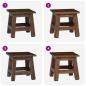 Preview: Hocker Natur 26 x 26 x 26 cm Mahagoni Holz
