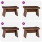 Preview: Hocker Natur 29 x 20 x 17 cm Mahagoni Holz