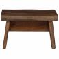 Preview: Hocker Natur 29 x 20 x 17 cm Mahagoni Holz