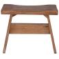 Preview: Hocker Natur 40 x 25 x 31 cm Mahagoni Holz