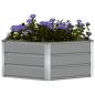 Preview: Pflanzkübel Hellgrau 129 x 129 x 45 cm Stahl