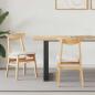 Preview: ARDEBO.de - Esszimmerstühle 2 pcs Natur 42 x 47.5 x 81 cm