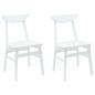 Preview: Esszimmerstühle 2 pcs Weiß 42 x 47.5 x 81 cm Massives Gummiholz