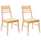 Preview: Esszimmerstühle 2 pcs Natur 43 x 54 x 89 cm Massives Gummiholz