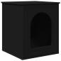 Preview: Katzenhaus Schwarz 53 x 52 x 62 cm Holzwerkstoff