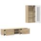 Preview: TV-Schrankset mit Schubladen mit Tür Sonoma-Eiche Holzwerkstoff