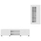 Preview: TV-Schrankset mit Schubladen Hochglanz Weiß Holzwerkstoff