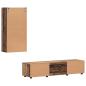 Preview: TV-Schrankset mit Schubladen mit Regal Altholz Holzwerkstoff