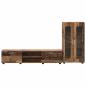 Preview: TV-Schrankset mit Schubladen mit Regal Altholz Holzwerkstoff