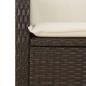 Preview: 3-tlg. Bistro-Set mit Kissen Braun Poly Rattan