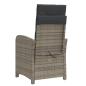 Preview: 3-tlg. Bistro-Set mit Kissen Grau Poly Rattan