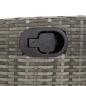 Preview: Gartensessel mit Fußteil Verstellbar Grau Poly Rattan